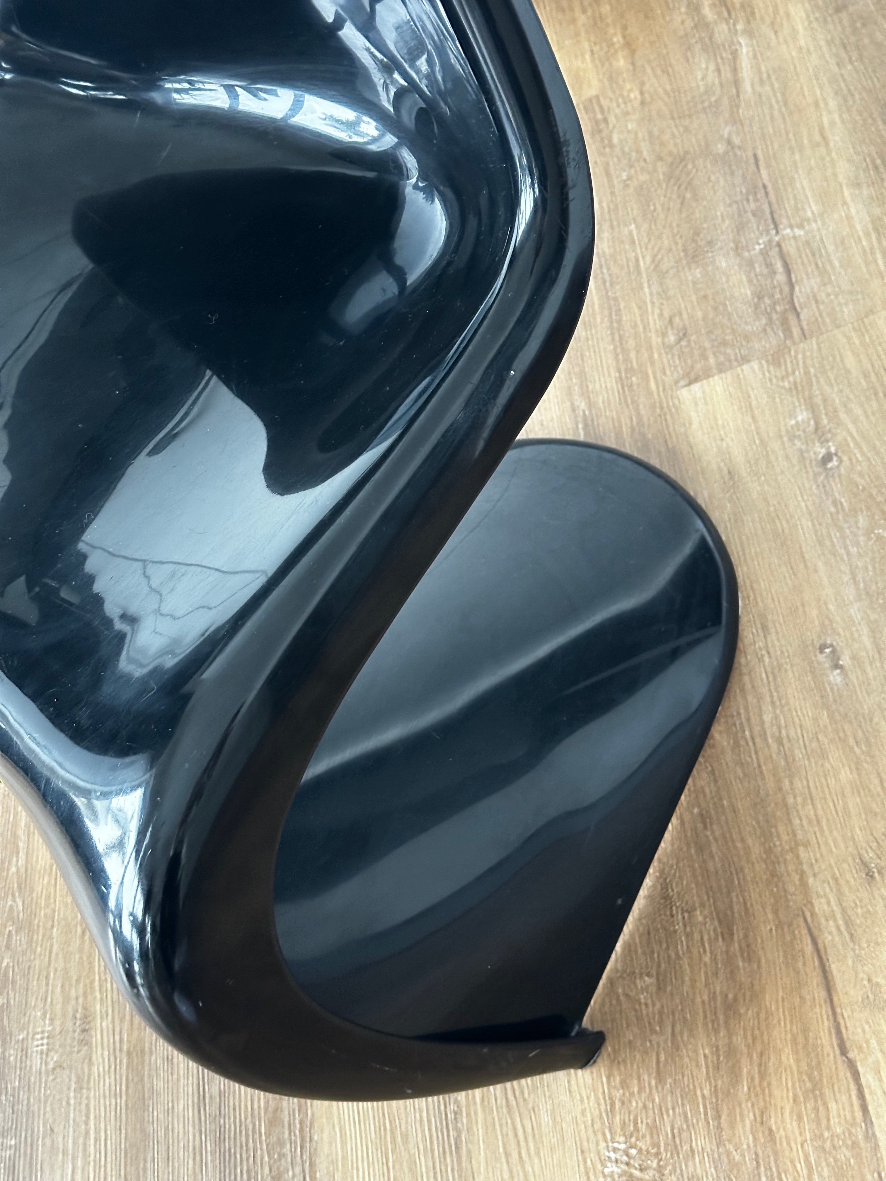 Panton Chair Fehlbaum – Schwarz Hochglanz (1971) | Original Vintage Designklassiker