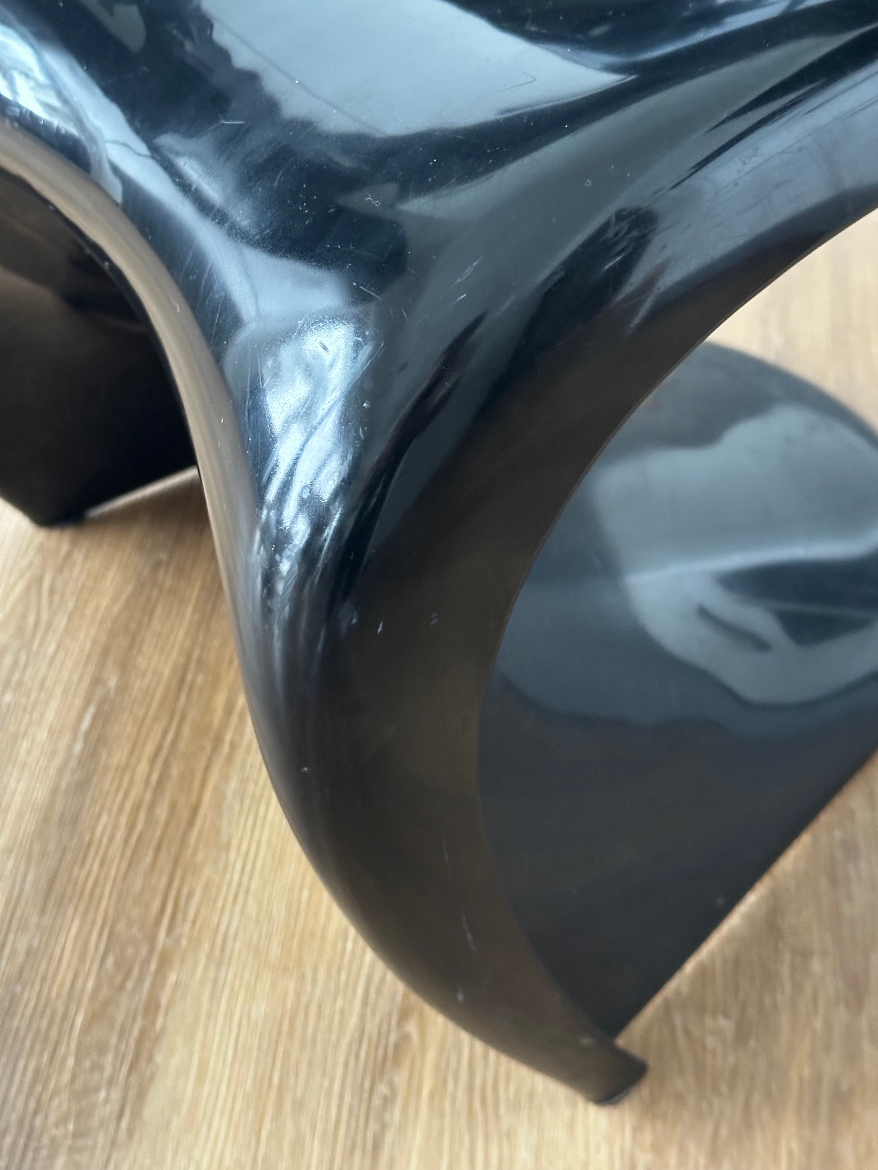 Panton Chair Fehlbaum – Schwarz Hochglanz (1971) | Original Vintage Designklassiker