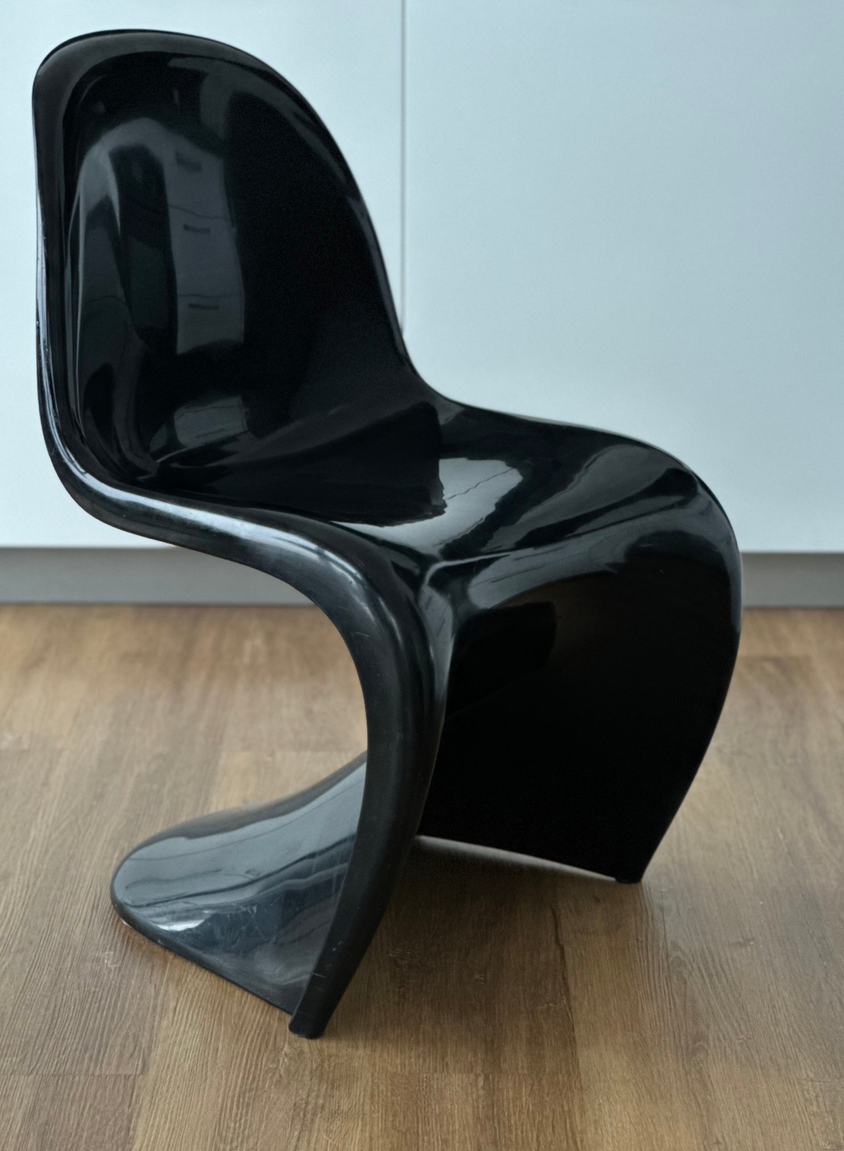 Panton Chair Fehlbaum – Schwarz Hochglanz (1971) | Original Vintage Designklassiker